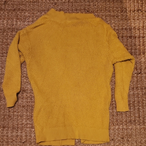 Express Golden Yellow Open-Front Cardigan - Picture 4 of 4
